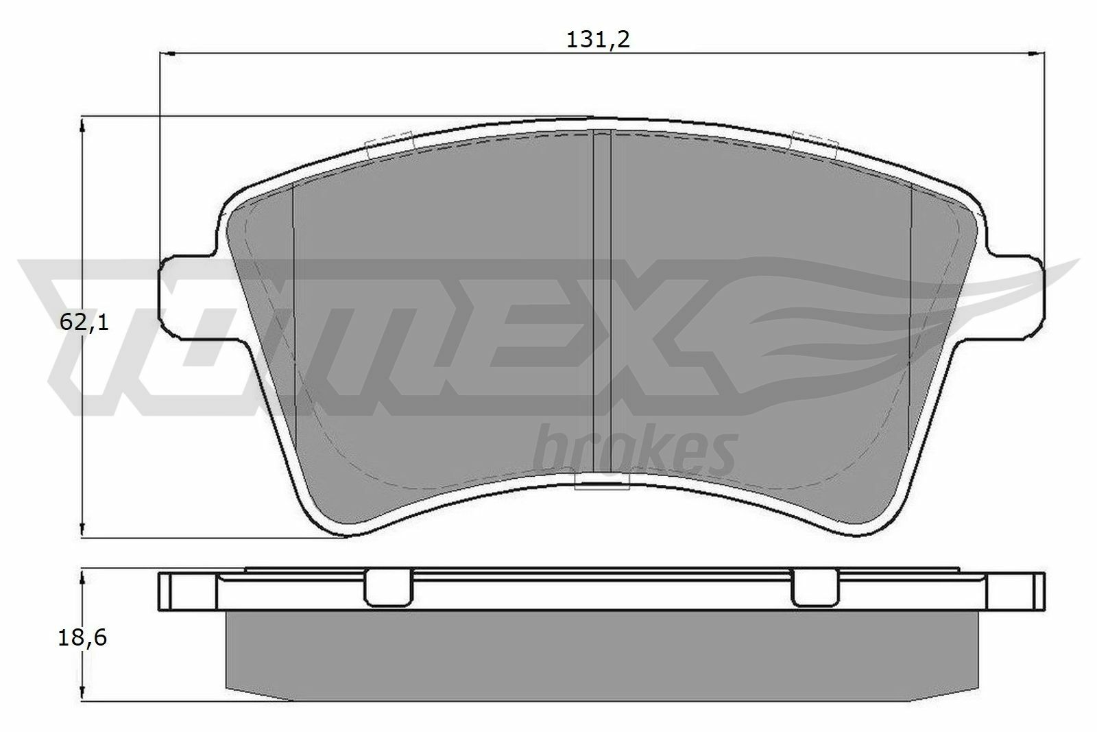 Sada brzdových platničiek kotúčovej brzdy TOMEX Brakes